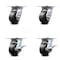 Service Caster 4 Inch Polyolefin Swivel Caster Set with Roller Bearings 2 Brakes SCC-35S420-POR-2-SLB-2 - alternate 5